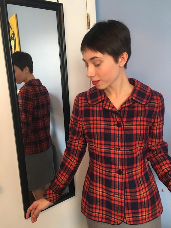 Red Plaid 1960s jacket from The Villager