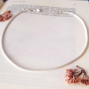 layered necklace sterling silver popcorn chain