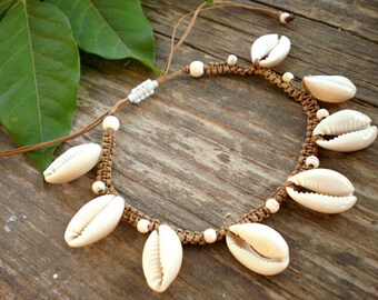 Shell anklet | Etsy