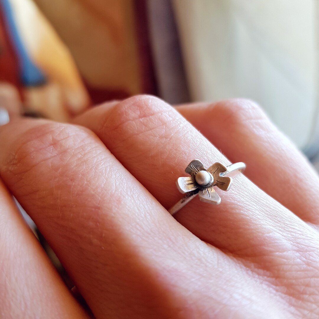 Bague Tournesol Argent 925 Réglable - Bague Ouverte You Are My Sunshine - Cadeau Fille