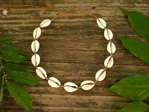 Beach Jewelry Surfer Necklace Birthday Gift Beach Wedding Gift For Her Snail Shell Jewelry Puka Shell Cowrie Shell Choker Necklace