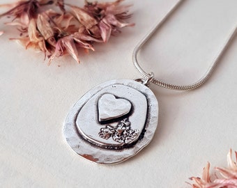 love coin necklace sterling silver