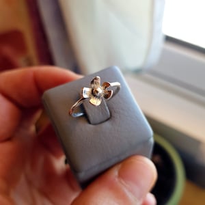 flower ring sterling silver