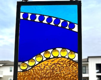 Stained Glass Abstract Panel