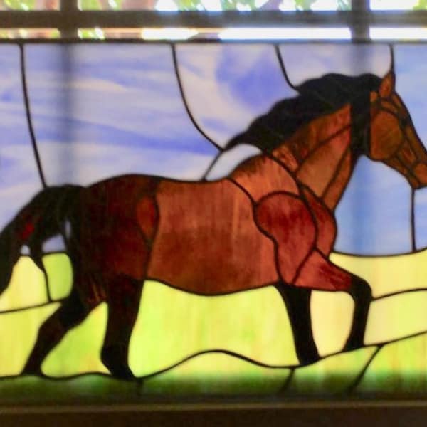 Stained Glass Horse Etsy