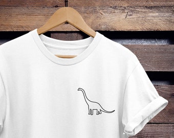 Dino Shirt - Langer Ausschnitt - Dinosaurier Shirt - Unisex T-Shirt, Damen T-Shirt, Geschenkidee, Unisex Shirt, Damenshirt, tumblr