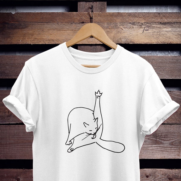 humor de gato, camiseta de gato, camisa de los amantes de los gatos camisa de humor de gato, camiseta divertida, camiseta de humor de lunes, idea de regalo divertida, camiseta de mujer unisex top manga larga