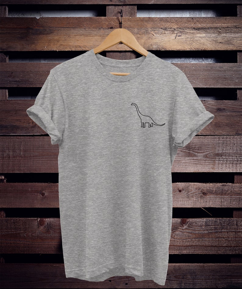 Dino Shirt Langer Ausschnitt Dinosaurier Shirt Unisex T-Shirt, Damen T-Shirt, Geschenkidee, Unisex Shirt, Damenshirt, tumblr Bild 6