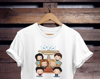 Friends Cartoon T-Shirt - Soft Ringspun Cotton, Casual Fit