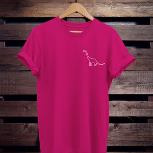 Dino Shirt Langer Ausschnitt Dinosaurier Shirt Unisex T-Shirt, Damen T-Shirt, Geschenkidee, Unisex Shirt, Damenshirt, tumblr Bild 2