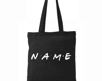 Bride Tote Bag: Personalized Cotton Canvas (Black or Cream)
