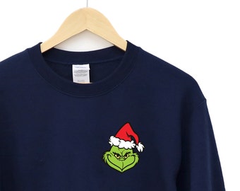 Funny Grinch Sweatshirt: Soft Cotton Blend, Unisex S-XXL