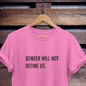 GENDER SHIRT, gender will not define us shirt Nonbinary Pride T-Shirt, No Gender No Problem, Gender Kills My Vibe pride shirt