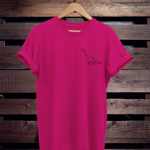 Dino Shirt Langer Ausschnitt Dinosaurier Shirt Unisex T-Shirt, Damen T-Shirt, Geschenkidee, Unisex Shirt, Damenshirt, tumblr Bild 7