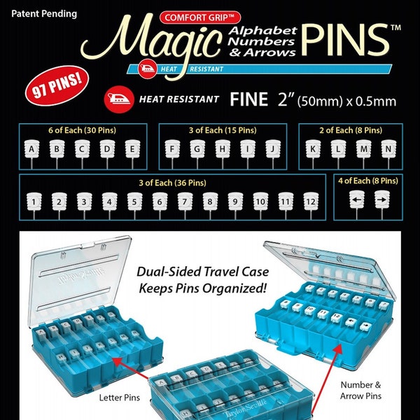 Magic Alphabet, Numbers, & Arrows Pins