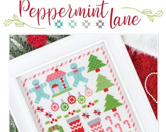 Peppermint Lane- It's Sew Emma Stitchery - Patrón de punto de cruz