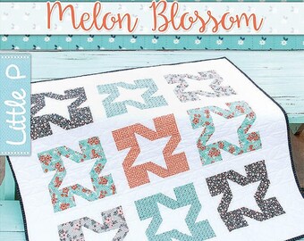 Melon Blossom- Little P Quilt Pattern- It's Sew Emma * Shipping Overages will be REFUNDED*