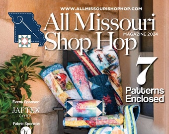 All Missouri Shop Hop 2024 Magazine: Free store quilt block and pattern card!