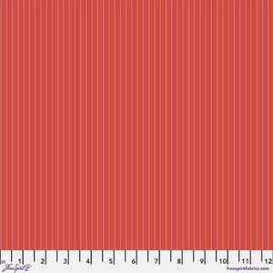 True Colors- Tiny Stripes- Wildfire: Sold By The 1/2 Yard- Cut Continuously