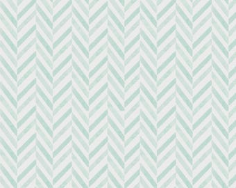 Franela First Impressions - Espiga con estampado de menta: Se vende por medio metro.
