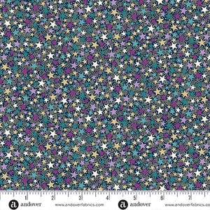 Luna- Blue Star: Sold by the 1/2 yard