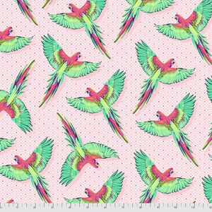 Tula Pink- Daydreamer- Macaw Ya Later Dragonfruit- FreeSpirit Fabrics * Shipping Overages will be REFUNDED*