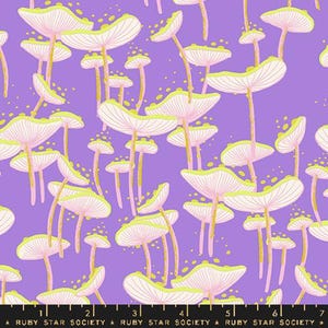 Glow Garden- Amethyst Fungi: Sold by the 1/2 yard