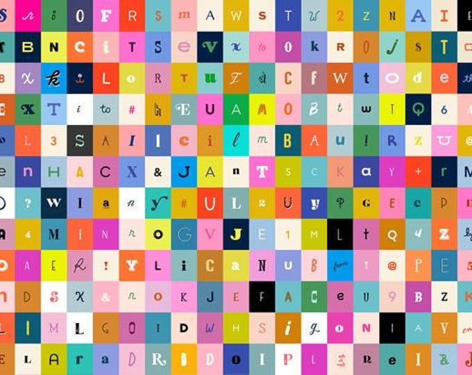 Selvedge Magic- Multi Letters by Ruby Star Society: Sold by the 1/2 ...