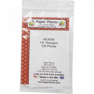 Pappersbitar - 1/2" hexagoner 125 bitar