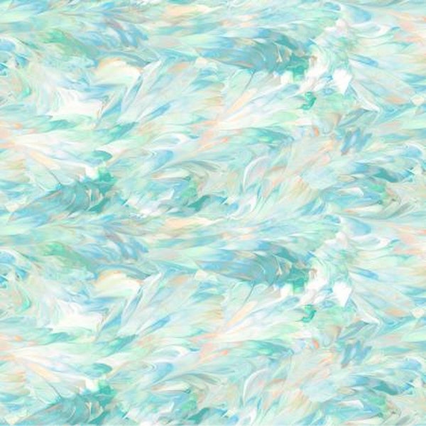 Fluidity- Teal 108in Wide Back: Sold by the 1/2 yard.