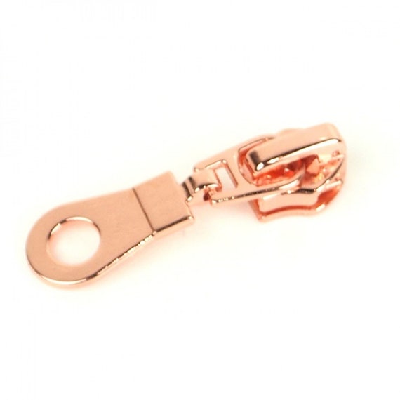 Four #5 Donut Zipper Pulls Rose Gold Four #5 Donut Zipper Pulls Rose Gold