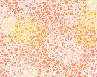 Splatter Dots- Peach 108" Quilt Backing: Sold by the 1/2 Yard
