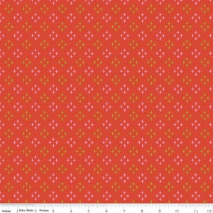 Sweet Honey Kisses - Stars - Red - Metallic : Sold by the 1/2 Yard - Cut Continuously