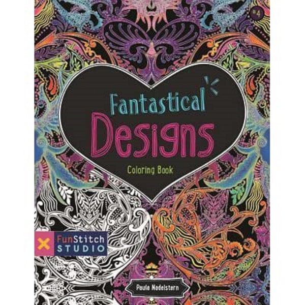 Fantastical Designs-Coloring Book - Paula Nadelstern - FunStitch Studio * Shipping Overages will be REFUNDED*