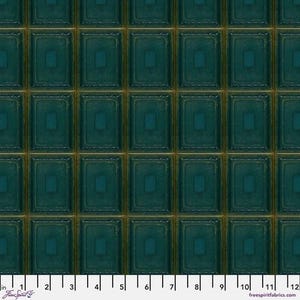 Tim Holtz Palette Program- Teal Tiles: Sold by the 1/2 yard