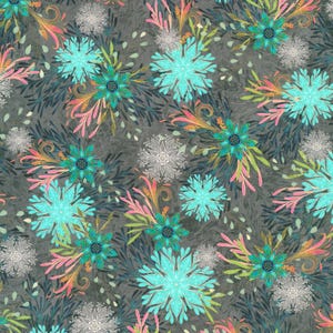 Calixta- Charcoal Medallions: Sold by the 1/2 yard.