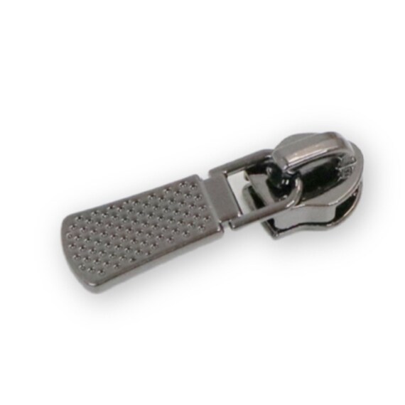 Four #5 Textured Zipper Pulls Gunmetal Four #5 Textured Zipper Pulls Gunmetal