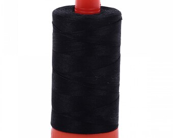 Aurifil 50wt Mako- 1422 Yards: Black