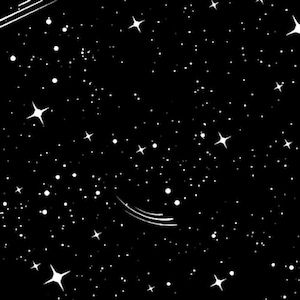 Let&#39;s Glow Crazy - Black Night Sky: Verkauf per 1/2 Meter