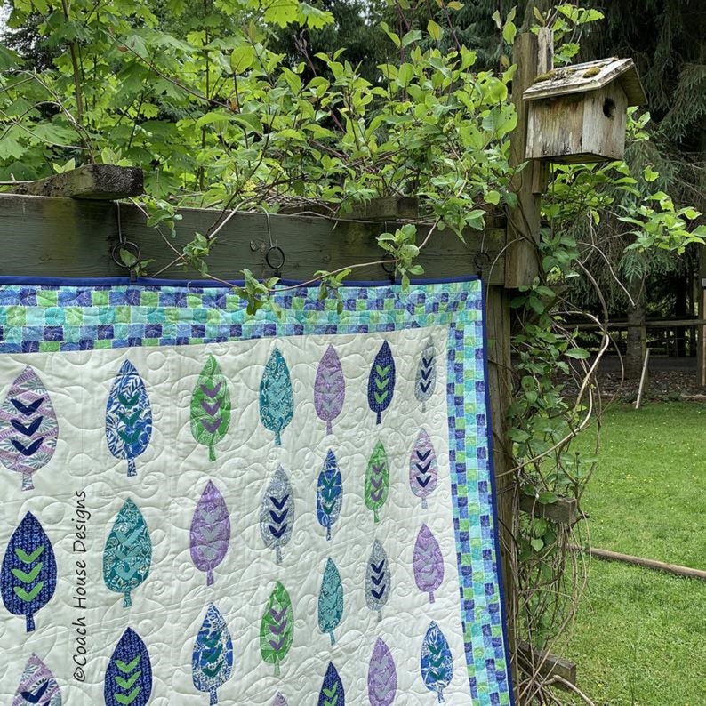 50 x 62 Leaves Quilt Pattern by Barbara Cherniwchan of Coach House Designs