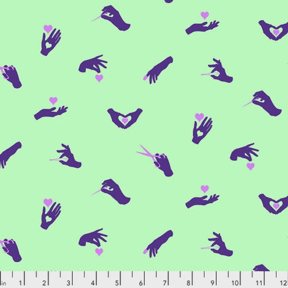 Homemade Busy Fingers in Noon - Tula Pink - PER QUARTER METRE Homemade Busy Fingers in Noon - Tula Pink - PER QUARTER METRE