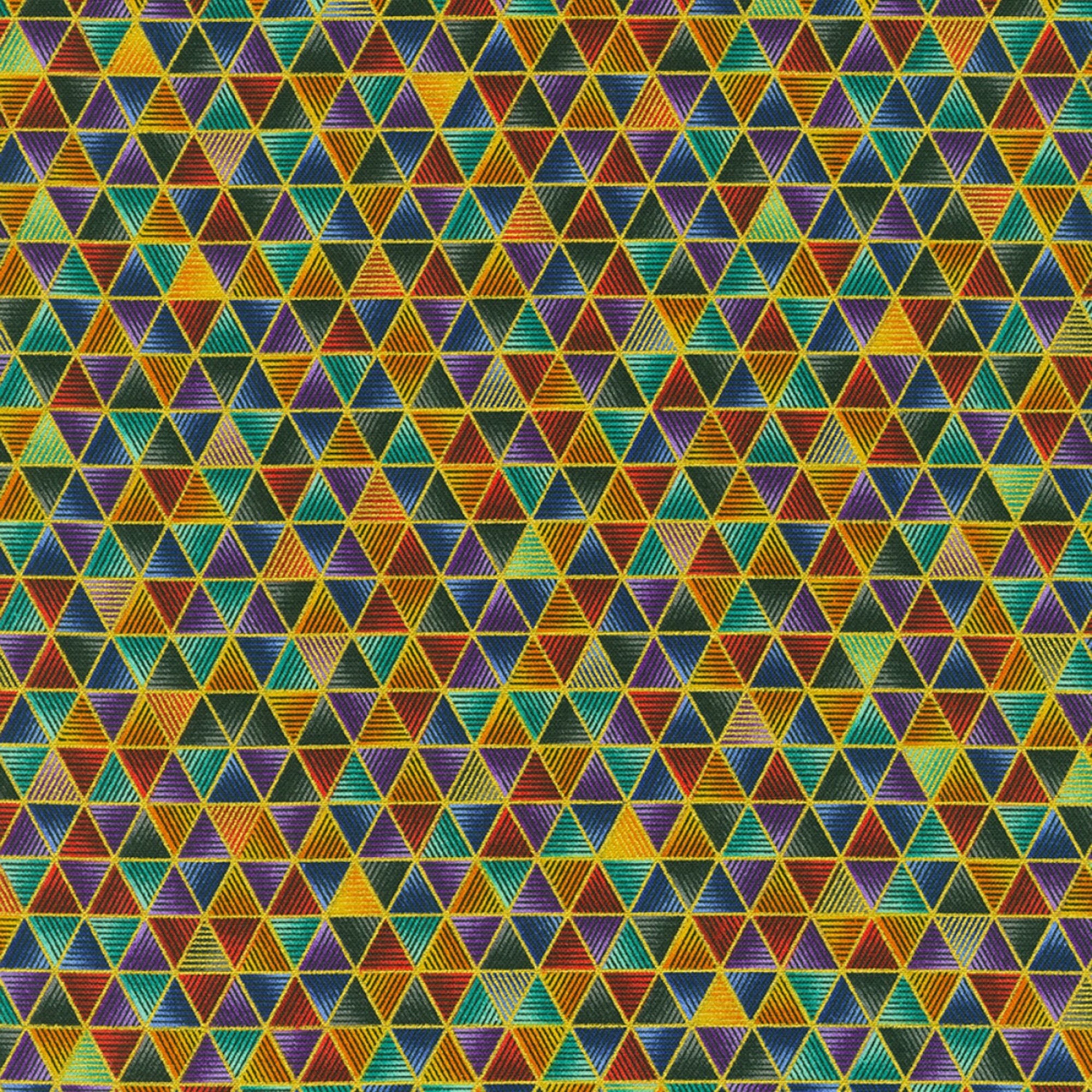 Ancient Beauty- Jewel Triangles With Metallic: Sold by the 1/2 Yard. - Etsy