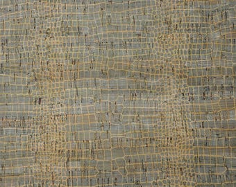 Cork Fabric- Crocodile 18"x15" Roll