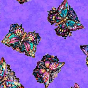 Vuelo nocturno - Mariposa morada: se vende por 1/2 yarda
