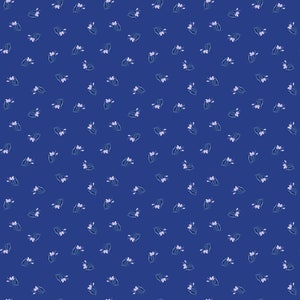 Full Moon- Navy Floral: Sold By The 1/2 Yard- Cut Continuously