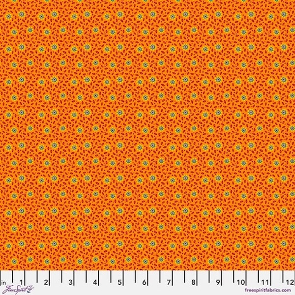 Tropicalism- Orange Papaya: Sold By The 1/2 Yard- Cut Continuously