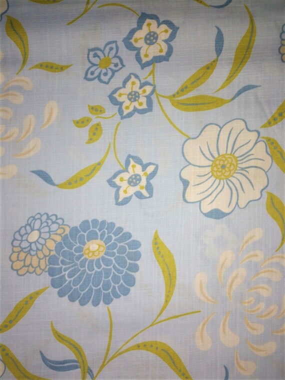 Elegant Lightweight Two Way Slub Floral Drapery Fabric 100 Etsy