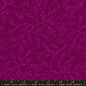 Glow Garden- Purple Velvet Wandering Vine: Sold by the 1/2 yard