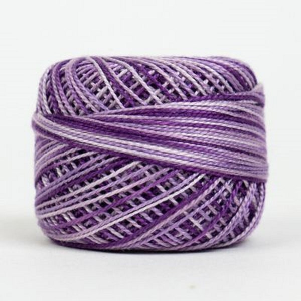 Wonderfil Eleganza Perle Cotton Thread EZM1001 Purple Passion Variegated