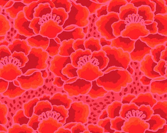 Colectivo Kaffe Fassett Febrero 2023- Floral tonal rojo